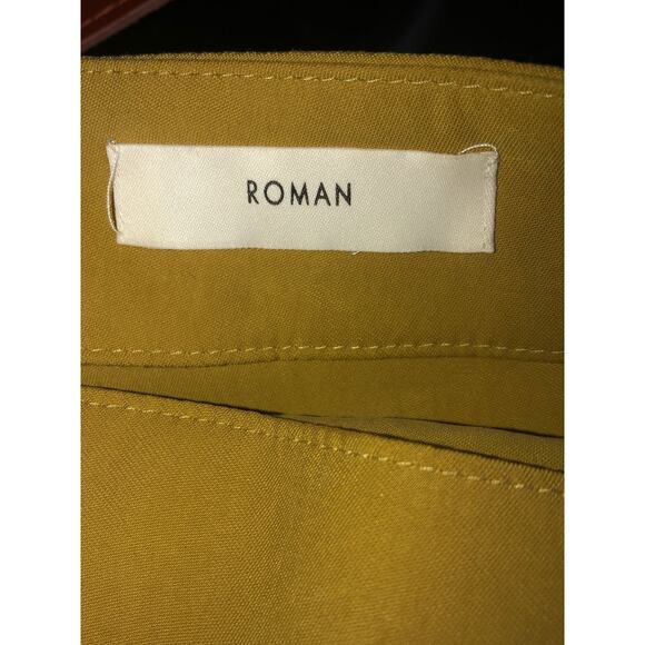 Roman Olive Pleated Wrap Midi High Waisted Skirt with side tie size 8 - Picture 9 of 12